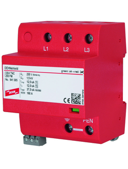 941305 Комбинированное УЗИП класса I+II DEHNshield для трехфазных систем TNC с контактом для удаленной сигнализации