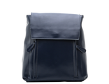 Кожаный женский рюкзак-трансформер синий