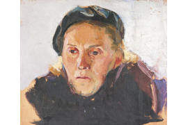 «Портрет сестры Людмилы», 1955-1957 г., картон, масло, 26х31
