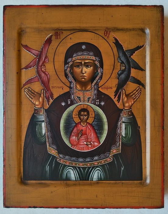 Образ Пресвятой Божией Матери "Знамение".  Формат иконы: 22х28см.