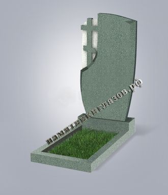 Гранит зеленый №75 Крест 1100х600х70