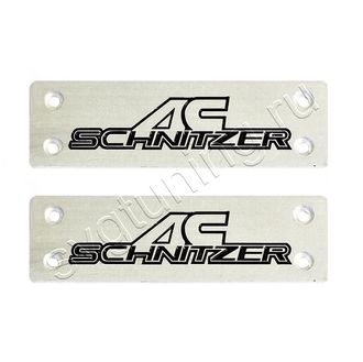 Алюминиевые шильдики на коврики с логотипом AC Schnitzer для BMW X6 E71