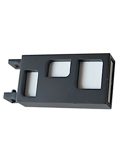 Черный матовый наконечник для карнизов Сквер Лайн, напоминает чугунную ковку, в современном стиле