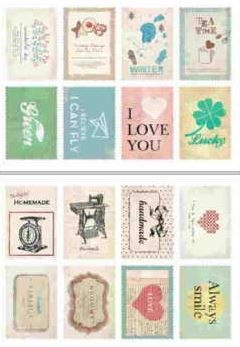 Наклейки "Lovely Stamps. Handmade"