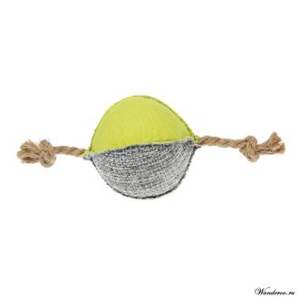 PerseiLine Шар с веревкой с заплаткой - игрушка мягкая с пищалкой, 19 см. Артикул: ИМ-2