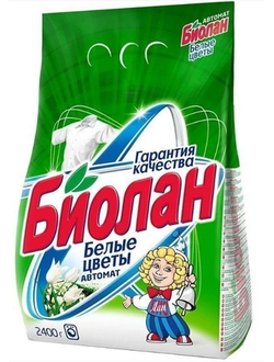 Порошок стиральный Биолан 2400 г авт. д/белого
