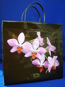 Пакет подарочный, пластик &quot;Орхидея&quot;, размер 30 х 29 х 10 см