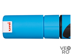 Маркер меловой Uni Chalk 8 мм клиновидный (голубой)