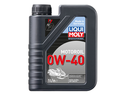 Синтетическое моторное масло для снегоходов Liqui Moly Snowmobil Motoroil 4Т 0W40 - 1 л. (7520)