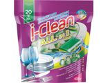 ROMAX I-Clean Таблетки для посудомоечных машин All in 1 (20шт)