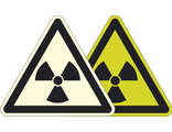Фотолюминесцентный знак W05 «Опасно. Радиоактивные вещества или ионизирующее излучение»