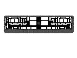 A78106S Рамка под номерной знак карбон (тёмный) AVS RN-04