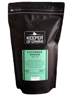 Кофе Keeper of Grains зерновой плантационный Колумбия Эксельсо, 0,5 кг