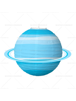 Бумажный фонарик планета голубой
