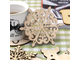 деревянная, снежинка, для чашки, для кофе, подставка, snowflake,  декор, украшение, снег, красота