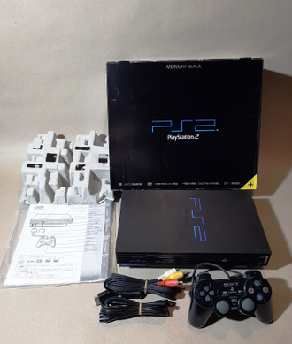 №098 Sony Playstation 2 PS2 Midnight Black Limited Edition (Бесплатная установка чипа Modbo 5.0 или Infinity)