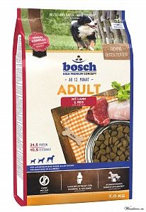 Bosch Adult Lamb & Rice Бош  Эдалт корм для взрослых собак всех пород - ягненок, рис, 1 кг