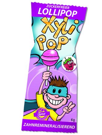 Леденец с ксилитом XyliPOP® Lollipop, со вкусом клубники, Miradent, 6 гр.