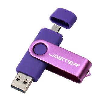 USB ФЛЕШКА НА 30 ГБ ФИОЛЕТОВАЯ С OTG