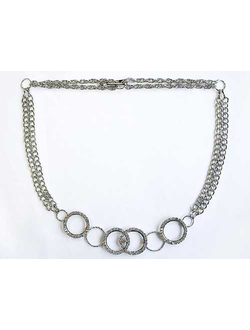 "Гюзель", подхват металлический с кольцами и стразами