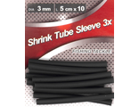 Трубка термоусадочная Namazu Pro &quot;Shrink Tube Sleeve 3x&quot; (10шт по 5см), d 3,0мм