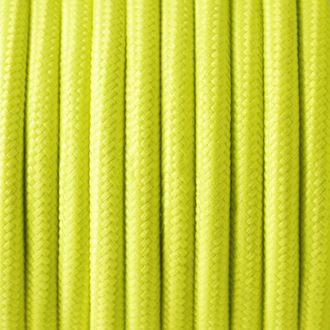 Текстильный ретро-кабель 2*0,75 арт Cab.F10 Giallo Fluo  - желтый флуоресцентный.