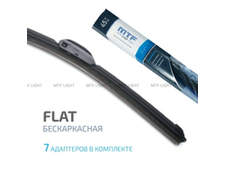 Щетка стеклоочистителя MTF light FLAT, Бескаркасная, графитовое покрытие, 380мм , 1 шт.  FW38G