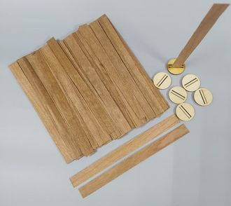 Фитиль деревянный американская Вишня, 0,6 мм *1,2 см.*15 см., 1 шт.