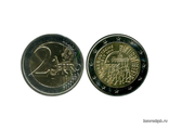 Германия 2 евро 2015 год - 25 лет объединения Германии