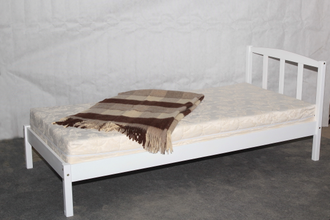 Кровать "Мариша -1" белая из массива сосны