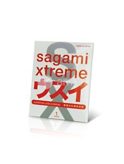 Презервативы SAGAMI Xtreme Superthin ультратонкие 1шт.