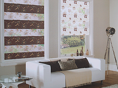 w2431 ZY2245, роллеты день-ночь с цветочным орнаментом. 40-50%