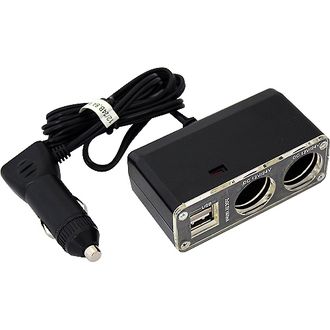 Разветвитель прикуривателя на 2 гнезда +2 USB, 2A, AUTOSTANDART Разветвитель прикуривателя на 2 гнезда +2 USB, 2A, AUTOSTANDART
