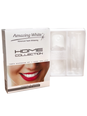 Набор для домашнего отбеливания зубов HOME COLLECTION PLUS с мини LED лампой, Amazing White