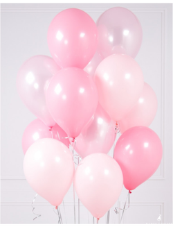 Связка из 15 воздушных шаров принцессы(нежно-розовые)