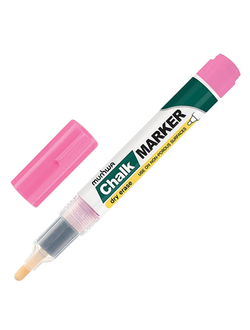 Маркер меловой MUNHWA "Chalk Marker", 3 мм, РОЗОВЫЙ, сухостираемый, для гладких поверхностей, CM-10