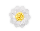 40 Цветок белый - жёлтый, 7*7 см.
