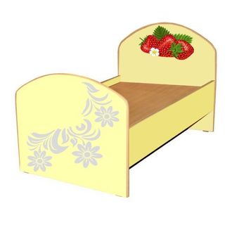 Кровать детская 1 Клубничка-ягодка