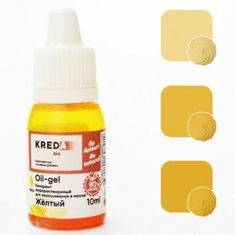 Краситель Жирорастворимый Kreda, Oil-gel 10 г, Желтый