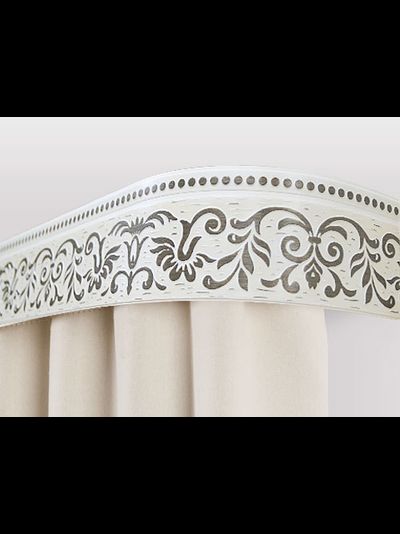 Багетный карниз ПВХ с планкой "Оливия" в сборе, оптом, в розницу