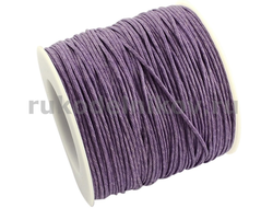 вощёный шнур 1мм, цвет-фиолетовый