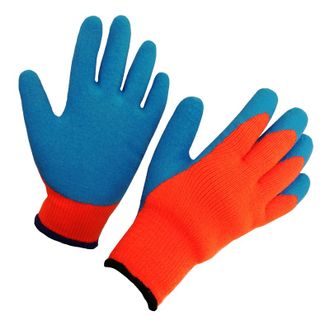 перчатки зимние с синим обливом