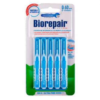 Межзубные ершики ультратонкие цилиндрические 0,6 мм, Interdental Brush Ultra Fine, Biorepair, 5 шт.