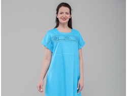 Льняное платье "Кале" с вышивкой (размер 50-56)