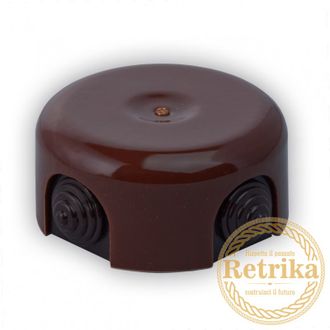 Распределительная  коробка коричневая Retrika  из высокопрочного фарфора