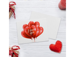 Открытка-мини «I Love you», воздушные шары, 8 х 6см
