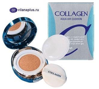 ENOUGH Тональный крем КУШОН №13 натуральный Collagen Aqua Air Cushion, 15 г. 080012