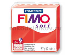 полимерная глина Fimo soft, цвет-indian red 8020-24 (индийский красный), вес-57 гр