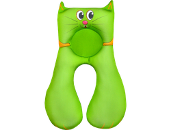 Подголовник антистресс "Кот Малыш зеленый"