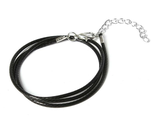 Шнурок длинна 43 см + удлиняющая цепочка. цвет черный
